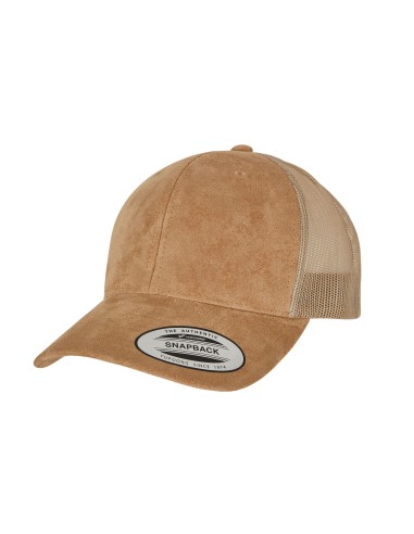 FLE-6606SU-Suede Leather Trucker Cap